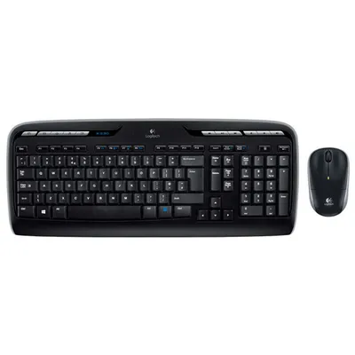 Produktbild von Logitech Wireless Combo MK330 - Tastatur-und-Maus-Set - drahtlos - 2.4 GHz - US International / EER - Schwarz