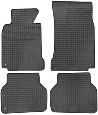 Zdjęcie produktu dla do BMW serii 5 (E39) od 1996-05/2003 Pasujące dywaniki gumowe PETEX 4-częściowe czarne gumowe dywaniki podłogowe na każdą pogodę