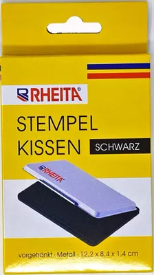 Produktbild von Rheita Stempelkissen metall, schwarz, Größe 2 (7x11cm)