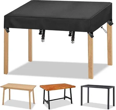 Produktbild von Famanu Tischdeckenhülle 600D Oxford - Schwarz 150 x 90 x 15 cm