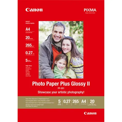 Produktbild von Canon PP-201 A 4 20 Blatt  265 g Photo Paper Plus Glossy II