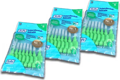Produktbild von 24 Stück Sparpack: Tepe Interdentalbürsten - grün - 0,8 mm (ISO-Größe 5)
