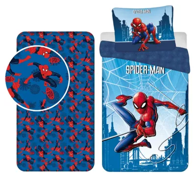 Produktbild von Spiderman-Schlafzimmer-Set; Bettbezug und Laken