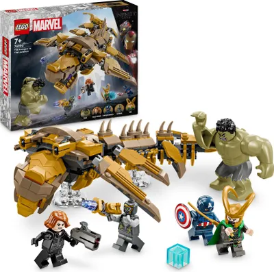 Produktbild von LEGO Marvel Avengers vs. Leviathan, Bauspielzeug, Set mit dem Hulk und den Minifiguren Captain America, Loki, Black Widow und Chitauri, Avengers-Spielset für Jungen und Mädchen ab 7 Jahren 76290