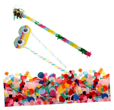 Produktbild von Bunte Piñata-Stöcke und Papier-Blinderfolie für Geburtstagsfeiern, Karneval und Festivals