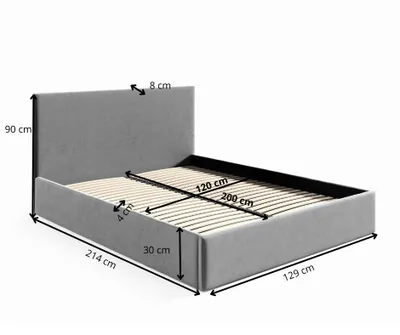 Zdjęcie produktu dla Łóżko tapicerowane GUTTO różowe z weluru 120 x 200 cm drewno - podwójne łóżko z pięknym pikowaniem i specjalną konstrukcją