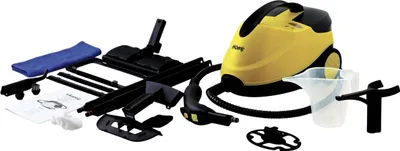 Obrázek produktu pro H.Koenig nv6200, Válcovitý parní čistič, 1,5 l, Černá, Žlutá, Knoflíky, 2000 W, 4 bar