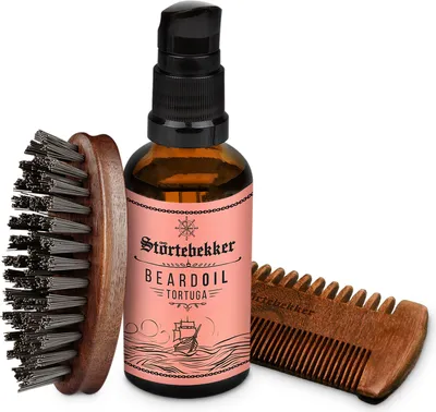 Produktbild von Störtebekker Bartpflege Set Tortuga - Für die tägliche Bartpflege - Mit Bartöl, Bartbürste und Bartkamm - Beard Care Set Men