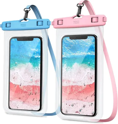 Produktbild von Wasserdichte Handyhülle IPX8, Unterwasser Tasche, bis 7.0", 2er Pack