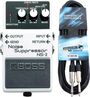 Produktbild von Boss NS-2 Noise Suppressor mit Gitarren-Kabel