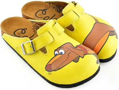 Produktbild von Goby Clogs Schuhe für Damen – Handgefertigte - Mädchen- und Damenschuhe für den Alltag - Farbiger Druck - Bequem & Langlebig - EVA-Sohle – Grundschul-Zeichnungen