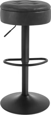 Produktbild von WOLTU Barhocker, Sitzhocker mit Stauraum, höhenverstellbar, 360° drehbar, Kunstleder Metall : Anthrazit 1 Farbe: Anthrazit Stückzahl: 1