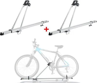 Zdjęcie produktu dla 2x dachowy bagażnik rowerowy do 15 kg Aluminiowy bagażnik rowerowy