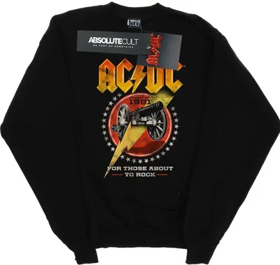 Produktbild von AC/DC - "For Those About To Rock 1981" Sweatshirt für Damen BI3341 (XL) (Schwarz)