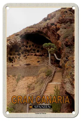 Produktbild von Blechschild Reise 12x18cm Gran Canaria Spanien Cenobio de Valerón