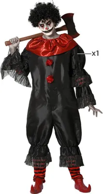 Produktbild von Verkleidung für Erwachsene Schwarz Clown (1 Stück) - M/L