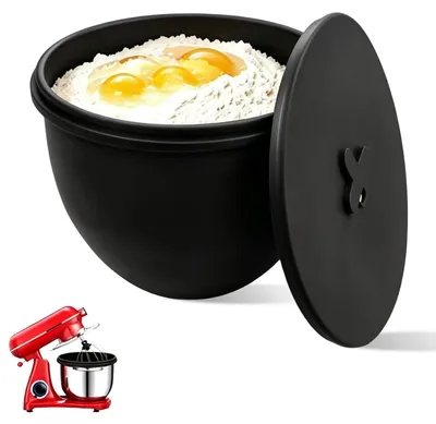 Silikon-Kommeinsatz 5 Qt (4,8 L) mit Deckel, schwarz