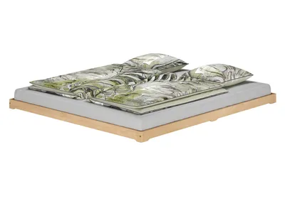 Produktbild von Niederflurbett Bodenbett niedriges Doppelbett 180x200 Buche Massivholz V-60.66-18ohne Zubehör