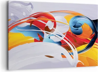 Produktbild von Bild auf Leinwand - Leinwandbild - Abstraktion modern - 100x70cm - Wand Bild - Wanddeko - Leinwanddruck - Bilder - Kunstdruck - Wanddekoration - Leinwand bilder - Wandkunst - AA100x70-3529
