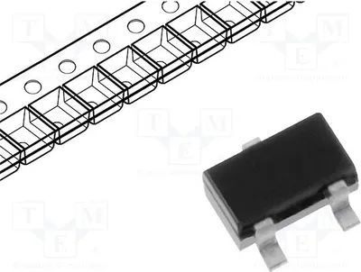 Produktbild von 20x Transistor: NPN 0,1A 45V 150mW SOT523 BC847BT-7-F NPN SMD-Transistoren bipolar