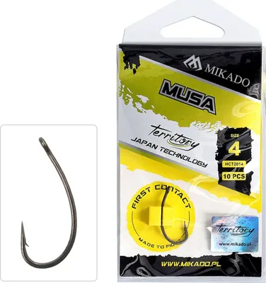 Immagine prodotto di 10 ami da pesca per carpe rivestiti in teflon MIKADO MUSA  #8