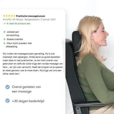 Produktbild von Lifeproducts Elektrisches Shiatsu-Massage-Kissen | Massagegerät mit Wärmefunktion