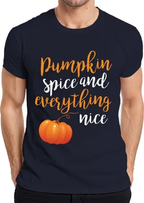 Obrázek produktu pro Herbst Kürbis Halloween süß Herren T-Shirt, Navy, L