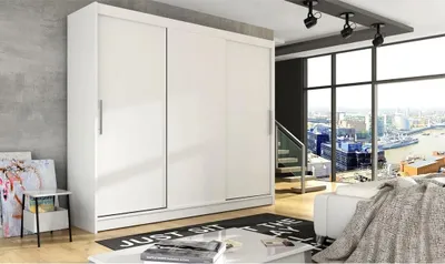 Obrázok produktu pre Široká šatníková skriňa 250 cm HORTENSIA 7 - biela