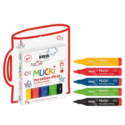 Obrázok produktu pre KREUL 27157 KREUL Porcelánová pastelka "MUCKI", sada 5 ks