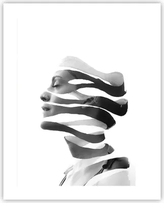 Produktbild von Poster - Poster ohne Rahmen - Frau Surrealismus Monochrom - 40x50 cm - Wand Bild - Wanddeko - Wandbilder - Kunstposter - Wandposter - Bilder - Kunstdruck - Wanddekoration - Wandbild - P2XPA40x50-4430