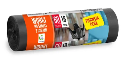 Immagine prodotto di Sacchi per rifiuti con manici Primo prezzo 60 l 18 pz.