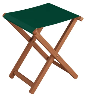 Produktbild von Klappbarer Gartenhocker X-Stuhl dunkel mit grünem Stoff V-10-216-04