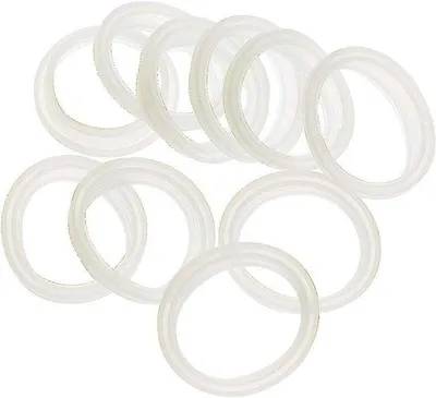Produktbild von Silikonische Absperrringe, 3,5 cm, weiß, leckfrei, 10er Set