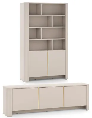 Productafbeelding van Woonkamer set BARI. Woonkamer meubels. Setgrootte en kleur naar keuze, kasjmier/goud