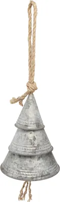 Produktbild von Deko Glocken Zink Vintage Weihnachtsglocken H19cm, rustikale Weihnachtsdeko