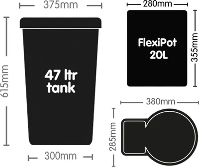 Produktbild von Autopot Komplettsystem, FlexiPot 4 (mit 47 l Tank und Ø 9 mm Schlauch)