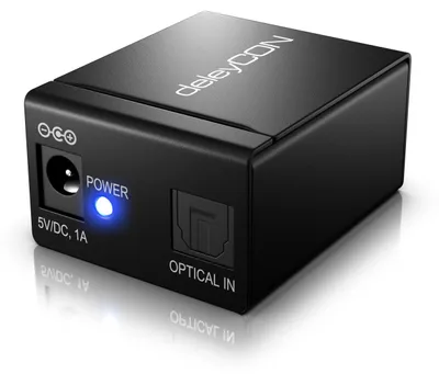 Produktbild von deleyCON Toslink Splitter 2 Port Digital Audio Splitter Verteiler für optische Toslink Audio Kabel S/PDIF 1x Eingang 2x Ausgang für TV HiFi-Anlage Soundbar Kopfhörer