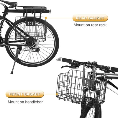 Productafbeelding van Opklapbare fietstas, afneembaar stalen stuur, fietsdrager voor achter, ophangbare fietsvrachtdrager