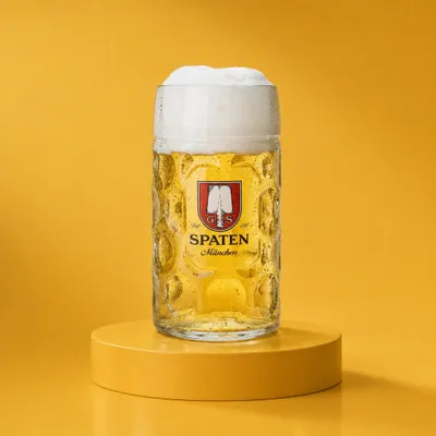 Produktbild von Spaten Bierkrug Maßkrug 1,0l Henkelgläser Humpen Seidel Volksfest Bayern Brauerei