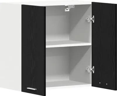 Produktbild von Saisonschlussverkauf - Hängeschrank 1 PC - Küchenmöbel/Sideboard - Lyon Schwarz Eichen-Optik 60x31x60cm - Küchenschränke Stilvoll1924