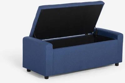 Immagine prodotto di Panca con contenitore in tessuto per la camera da letto e l'ingresso Merak - Blu