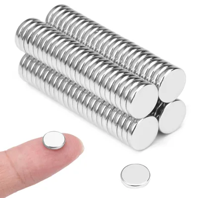 Produktbild von 100 kleine Magnete, 8 x 2 mm Mini-Rundmagnete, flache Mini-Neodym-Magnete, kleine runde Neodym-Magnete, extra runde Neodym-Magnete für Whiteboards, Pinnwände, Magnettafeln und Kühlschränke