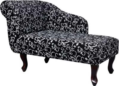 Produktbild von Chaiselongue Schwarz und Weiß Stoff