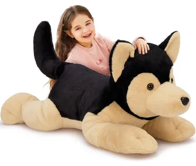 Immagine prodotto di Omgoods - Peluche gigante di un pastore tedesco, ideale per bambini