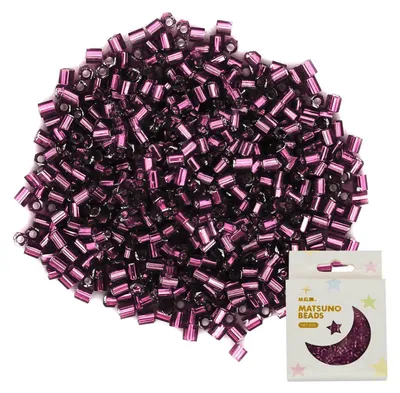 20g japanische Rocailles Glasperlen sechseckig 11/0 2mm, bordeaux