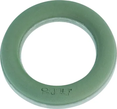 Produktbild von Steckschaum Ring Grün Ø30cm, Ideal für Hochzeitskranz, Trauerkranz - Kompostierbar, 4er Set, 4 Stück