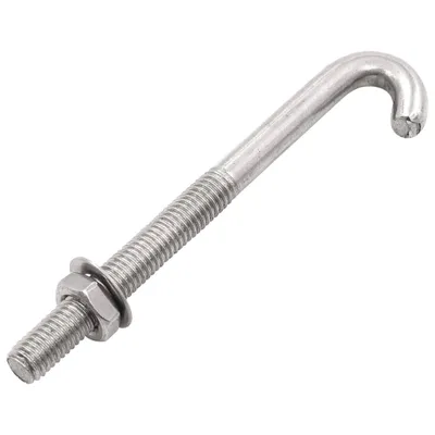 Zdjęcie produktu dla vidaXL Śruba kotwiąca J z podkładką nakrętki 25 zestawów M8 x 120 mm