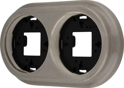 Image de Cadre porcelaine rétro apparent double I QR1 gris-beige