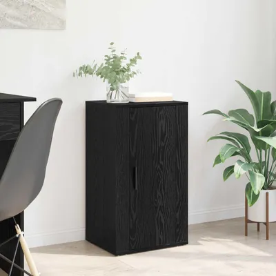 Image de Maison Exclusive - Buffet noir aspect chêne 40 x 33 x 70 cm Matériau dérivé du bois