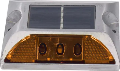 Zdjęcie produktu dla Solar Road Stud Light Cast Aluminium Alloy for Driveway Step Sidewalk Stair Outdoor IP68 Wodoodporny znacznik drogowy Żółte światło